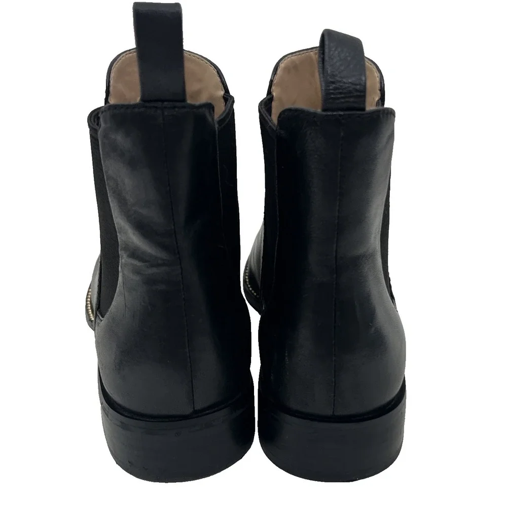 Coach Women Nichole Bootie Size 9 Gold Studded Chelsea Coach Name on Toe